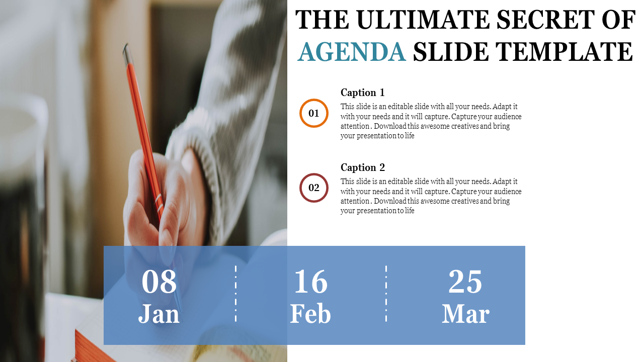 Buy Highest Quality Predesigned Agenda Slide Template PPT
